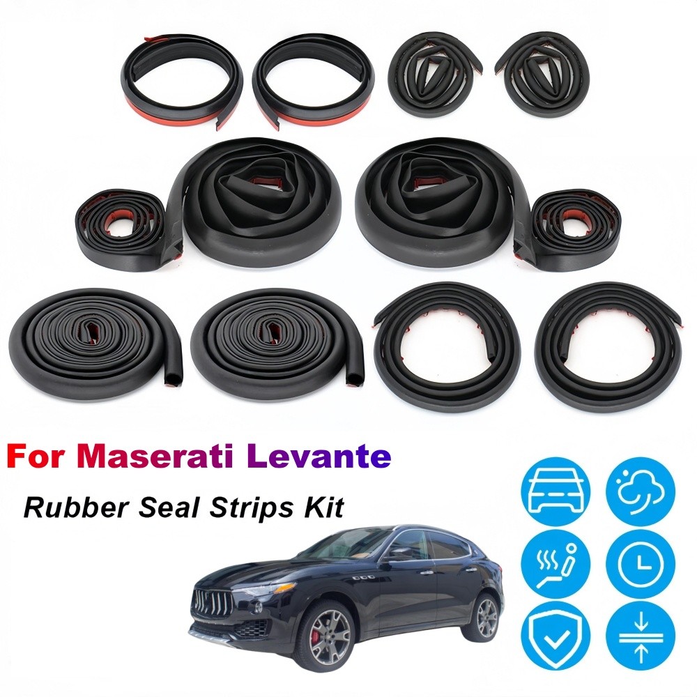 Door Rubber Seal Strips Weather Draft Wind Noise Reduction For Maserati Levante