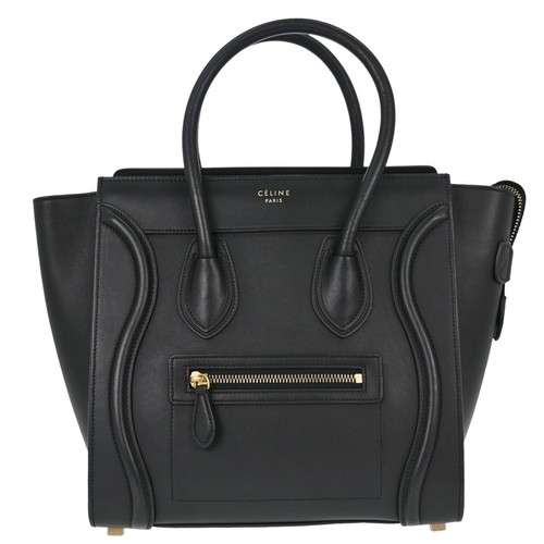 Celine Black Luggage Micro Tote Handbag 118221
