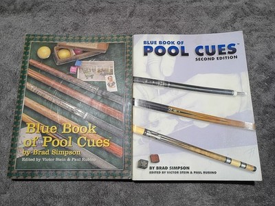 Blue Book Of Pool Cues by Brad Simpson 1st & 2nd Ediions PB VG