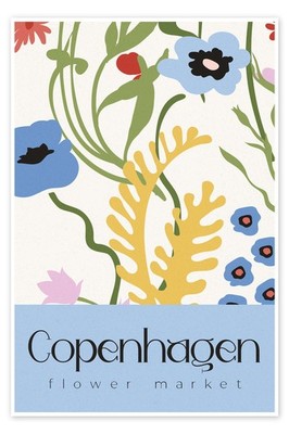 Poster Flower Market Copenhagen II - Pineapple Licensing