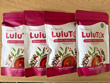 4 x LULUTOX Original Detox Tea Herbal Blend for Healthy Weight PEACH - 112 Bags