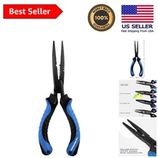 7-Inch Intimidator Fishing Pliers with Tungsten Carbide Cutters and Comfort Grip