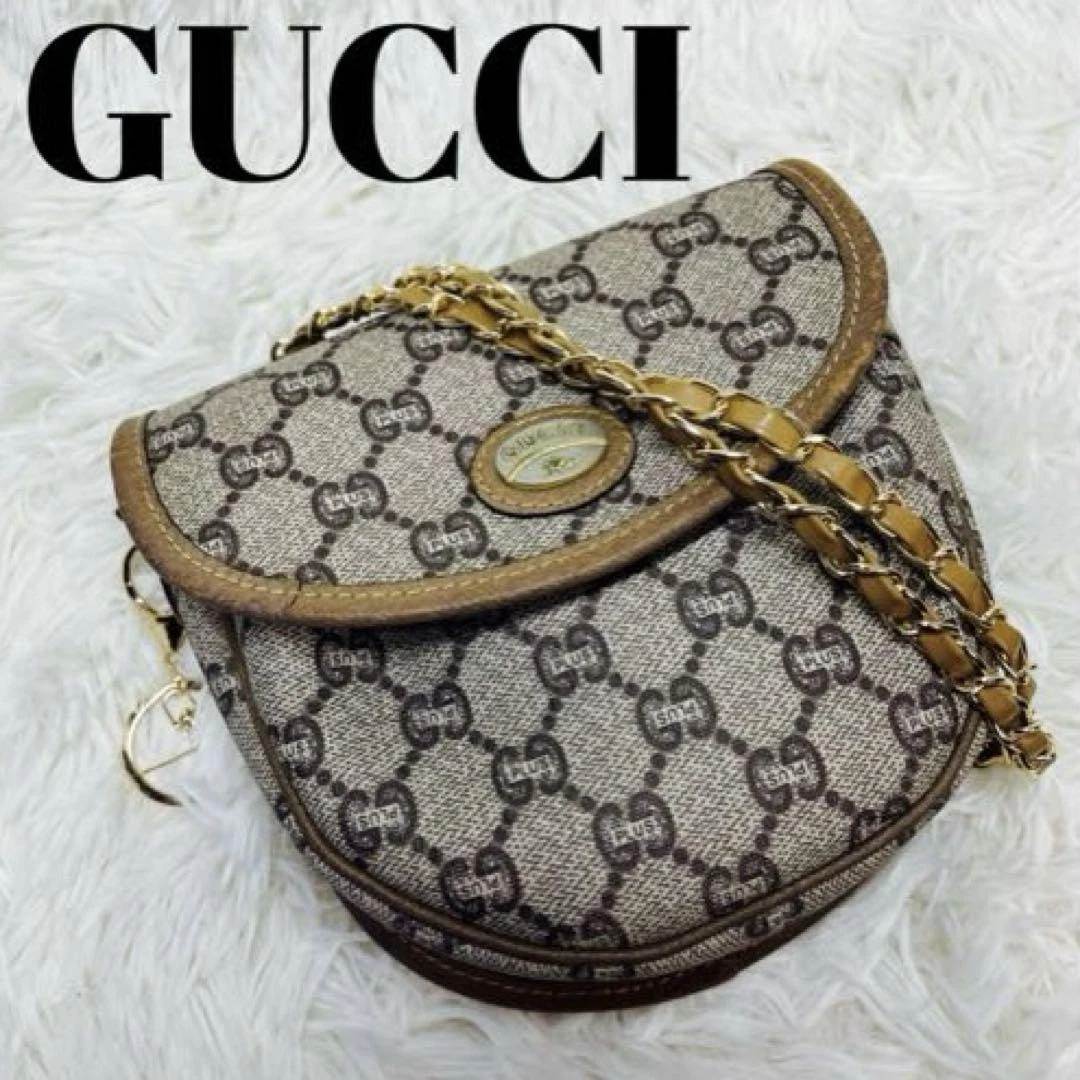 Jolie pochette GUCCI GG Plus sacoche mini épaule #PG85OC