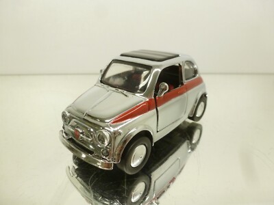 NEW-RAY FIAT 500F SPORT PULLBACK - CHROME 1:32 - GOOD CON. - 53