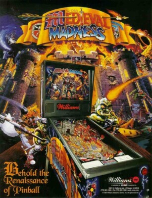 Pinball ROM CPU chip Williams Medieval Madness upgrade 1.0 commercial