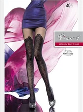 FIORE ASITA PATTERNED  40 DENIER TIGHTS PANTYHOSE  SIZE 2 FINE EUROPEAN HOSIERY