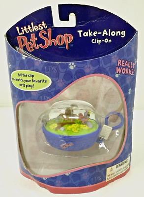 2007 Littlest Pet Shop Take-A-long Clip-On Keychain Bunny and Butterfly NIP