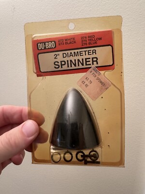 DU-BRO 2'' Dub273 DIAMETER Black 4 Pin SPINNER