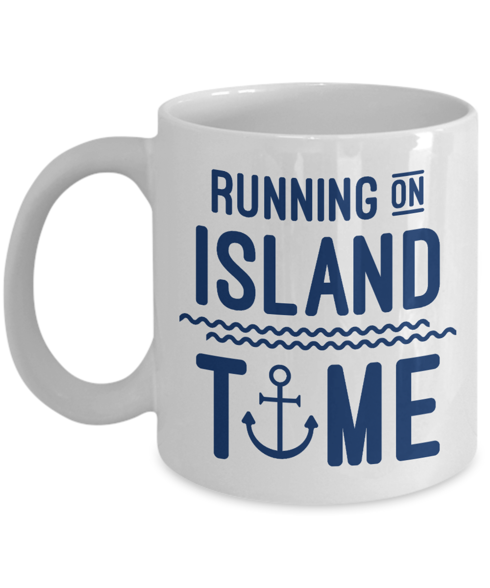 Island Time Anchor Printed Summer Coffee & Tea Mug
