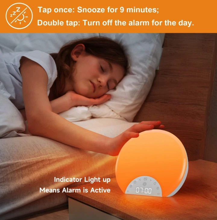 ANTDALIS Sunrise Alarm Clock Wake Up Light for Kids, Adults, Heavy Sleepers - Image 3 of 4