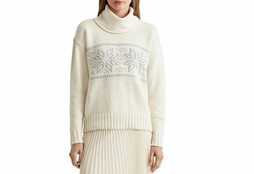 Cream cowl neck sweater cheap