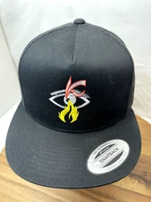 EYE OF FIRE  Embroidered Hat The Classics Yupoong Snapback Trucker Cap Black