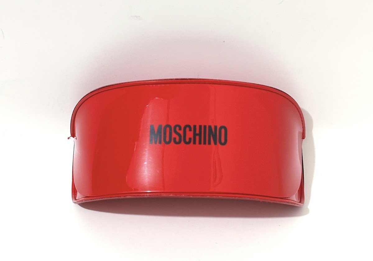 Moschino Sunglasses Eyeglasses Case Holder Red Glossy Shiny Brand New MOSCHINO Men Sunglasses M 3159-S 518/25 Authentic  main image 2