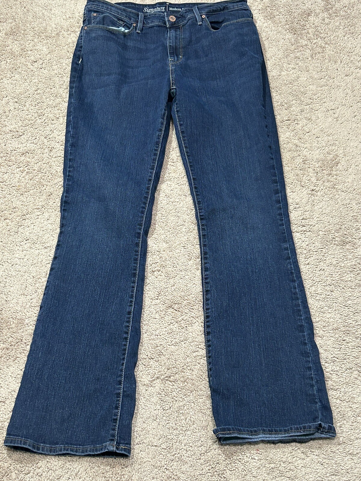 Levi's Womens Jeans Size 12 Signature Modern Bootcut Blue Denim Dark Wash Casual