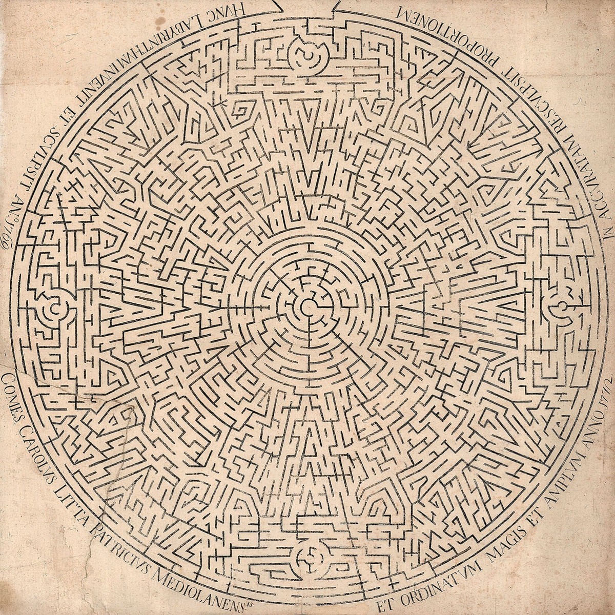 1769 Mysterious 'lost' Archeological Labyrinth or Maze