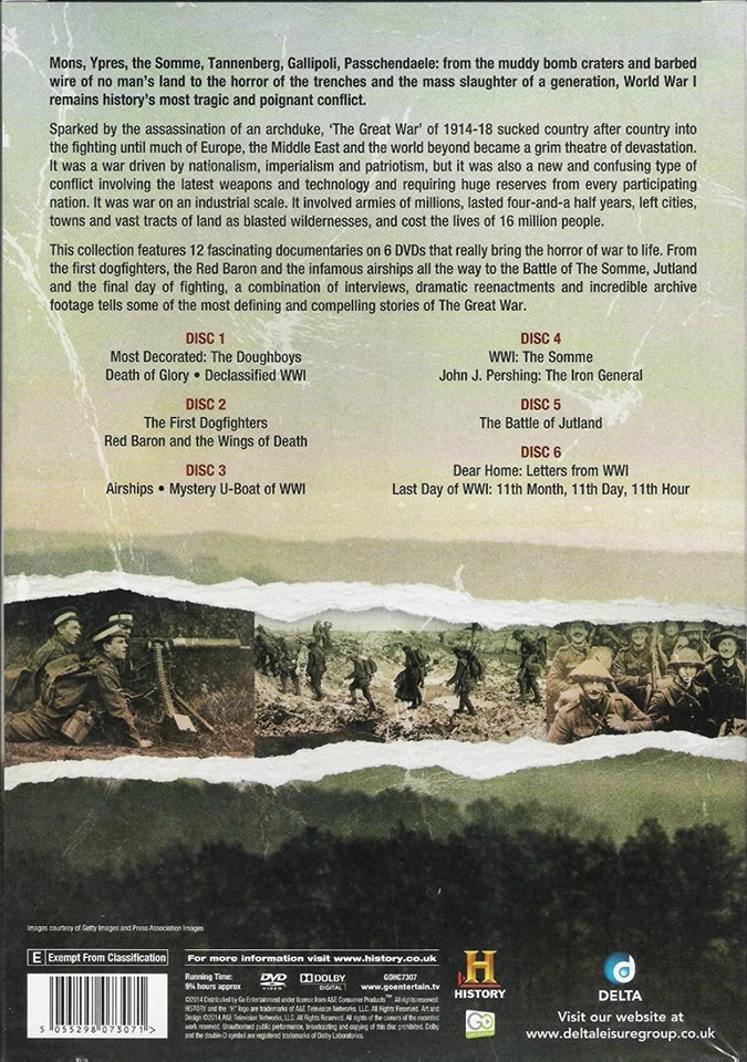 WWI The First Modern War 6 DVD Set Complete Story of WW1 Red Baron to Armistice - Image 2 of 2