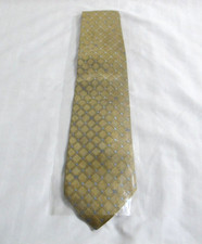 Men's Burberry Gold Tie - Gold Checkered Design Brand New - Fast Shipping