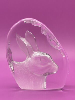Easter Crystal Rabbit Sculptured Crystal Easter Bunny Rabbit ART GLASS | eBay