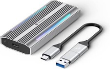 M.2 RGB NVMe Enclosure Hard Drive Enclosure USB 3.2 Gen 2 SSD Enclosure 10 Gbps