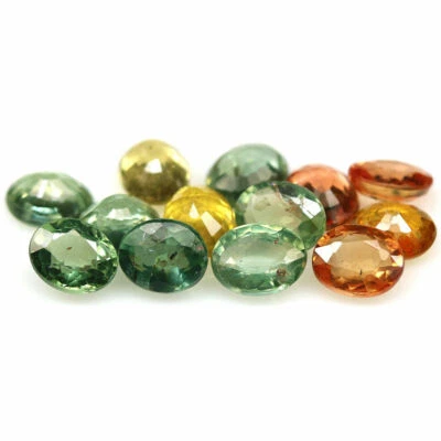 SHOLA Echt 7,25 Ct Natürlicher Mehrfarbig Saphir Erhitzt 13 Stück aus Tansania - Bild 1 von 3