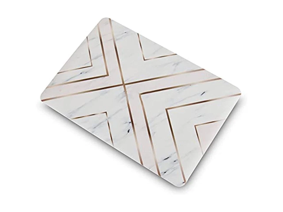 硬塑料保护套 外壳 f/Macbook Air 13 英寸 A2179 A1932 外壳 白色大理石金色 — 第 3/4 张图片