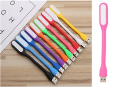 Portable Flexbiable WHITE LED USB Light Super Bright Night Reading Lamp PINK