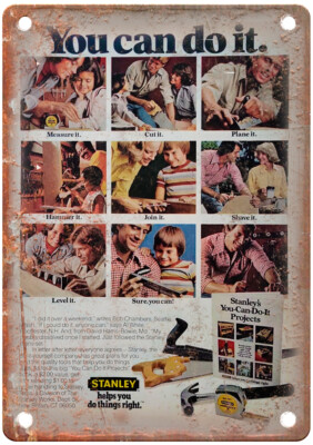 Vintage 1978 Stanley tools Ad Reproduction Metal Sign Z345