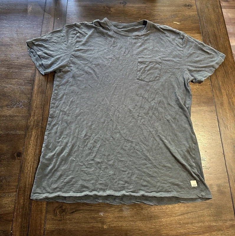vuori pocket t top short sleeve active yoga running read hole used shirt