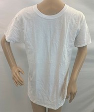 FRUIT OF THE LOOM breathable cotton/poly blend short sleeve white T-shirt, men S