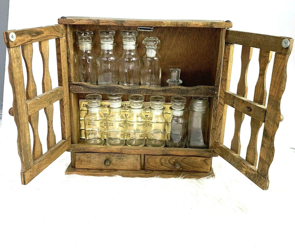 Vintage spice cabinet sales