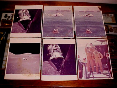 6 SIX 1972 APOLLO 17 Official NASA Blue Letters News Release KODAK 8x10 Photos