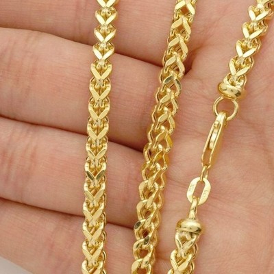 10K Yellow Gold 4mm Franco Chain (Hollow) 22''-32''
