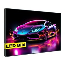 LED Leuchtbild - Auto Lamborghini Neon - Leuchtendes Wandbild mit Rahmen