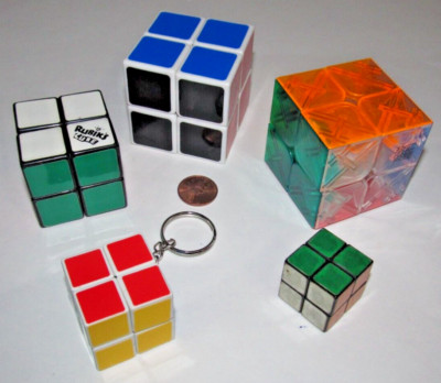Rubix Cube Twist Puzzle Game Lot Of 5 Cubes 2X2 (one Vintage Rubik's) (WSC2)