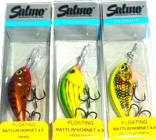 Salmo 4.5 F Rattlin' Hornet Crankbaits   (Lot of 3-4.5-3-0511)