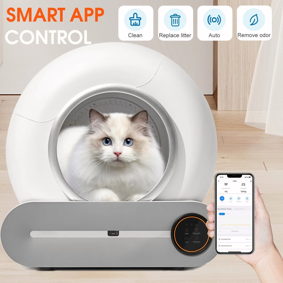 Self Cleaning Cat Litter Box Automatic Cat Litter Cleaning Robot