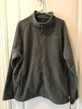 The North Face Mens Fleece Jacket Full Zip NWT Grey