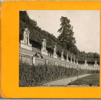 ITALY, Florence Jardin Baboli, L'Amphitheatre--Stereoview S2