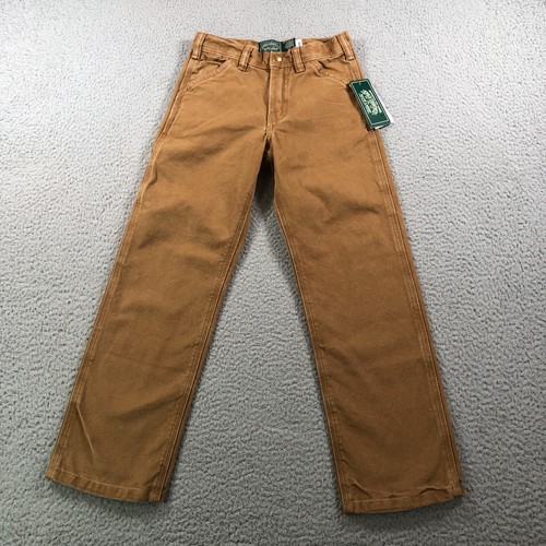 Polo Country Ralph Lauren Pants Boys 7 Brown Duck Canvas Utility Carpenter - Picture 2 of 13