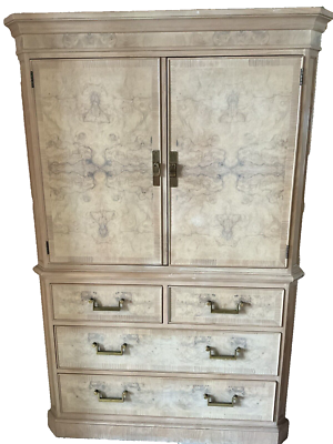 Drexel Heritage Door Chest Corinthian Collection Ash Burl Wood 096 