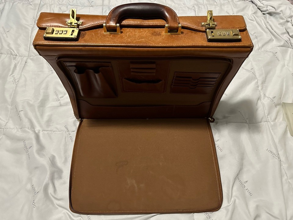 Wilson Vintage Brown Leather Briefcase eBay