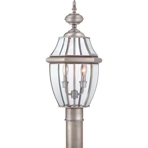 Quoizel NY9042 Bronze Newbury 2-Light 21"H Post Lantern With Clear Glass - Picture 3 of 12