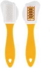 4-Way Suede Shoe Cleaner Brush, Brass Nylon Bristles for Suede Nubuck Refresh