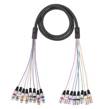 6.56FT 8 Channel XLR Snake Cable, Microphone Cords XLR Male to Female Cable