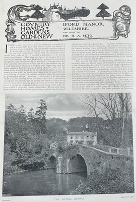 IFORD MANOR, WILTSHIRE. THE SEAT OF MR. H.A. PETO. SEVERAL PICTURES AND ACCOMPAN