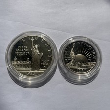 USA Box  1  e 1/2 DOLLARO 1986 Stati uniti - Liberty - ARGENTO- PROOF UNC