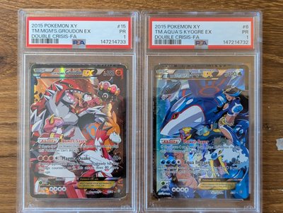 2015 Pokemon XY Double Crisis PSA 1 Team Magma's Groudon & Team