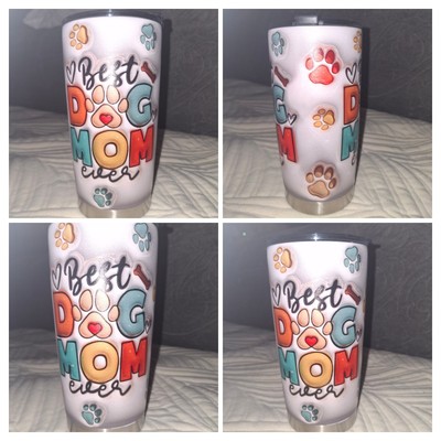 Best Dog Mom Coffee Tea Hot/Cold Tumbler. Stainless Steel Thermal Insulated 20oz