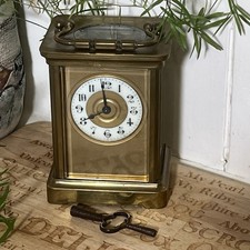 Antique Duverdry & Bloquel Carriage Clock-Masked Dial-Working-FREE UK POSTAGE