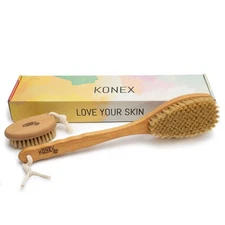 Bath Brush Set Exfoliating Shower Scrubber Dry Brushing Body Brush Set Pore O...